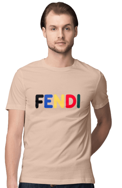 Футболка чоловіча з принтом "Fendi". Fendi, lvmh, бренд, будинок моди, італія, люкс, мода, одяг, сумка, фенді. 2070702