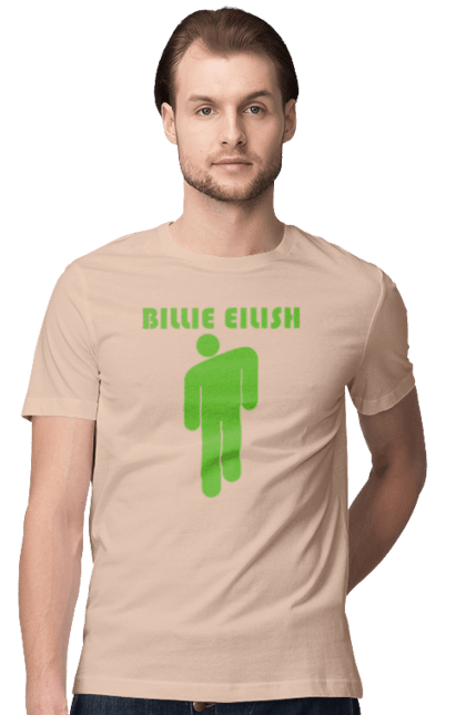 Футболка чоловіча з принтом "Billie Eilish". Активістка, біллі айліш, мизукант, права, співачка, тварини. 2070702