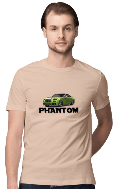 Футболка чоловіча з принтом "Ролс ройс". Авто, автомобіль, люкс клас, ролс ройс, седан, фантом. 2070702