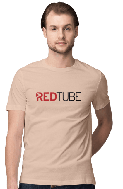 Футболка мужская с принтом Red tube. Бразерс, порно хаб, ред туб. 2070702