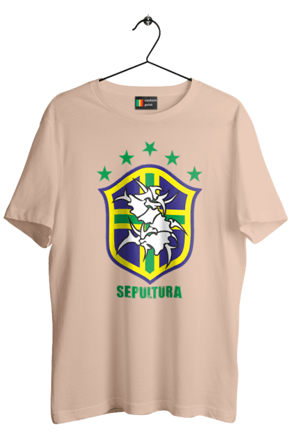 Men's t-shirt with prints Sepultura. Death metal, det metal, groove metal, group, metal, music, rock, sepulture, thrash metal, trash metal. 2070702