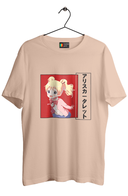 Men's t-shirt with prints Kiniro Mosaic Alice Cartelet. Alice, alice cartelet, anime, gold mosaic, kiniro mosaic, kinmoza, manga. 2070702