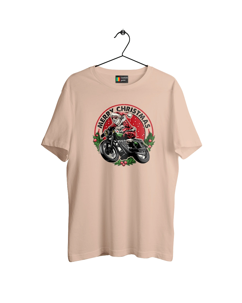 Счастливого рождества, дед мороз на мотоцикле