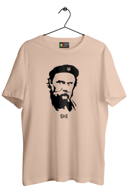 Футболка чоловіча з принтом "Шевченко". Берет, кобзарь, тарас, украина, шевченко. 2070702