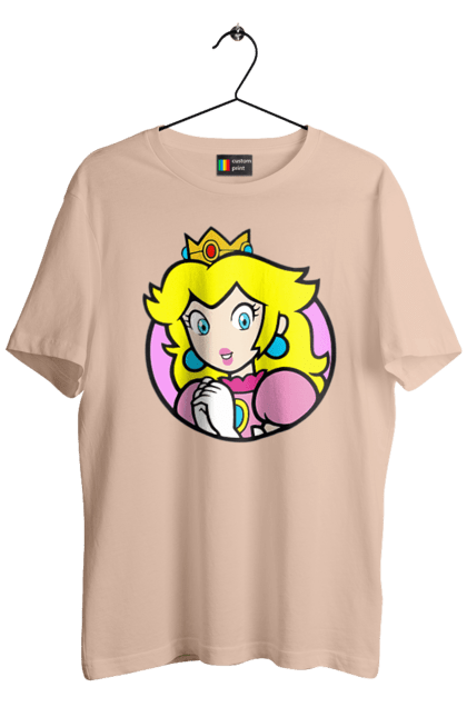 Men's t-shirt with prints Mario Bros. Princess Peach. Character, game, mario, mario bros, nintendo, princess peach, super mario bros. 2070702