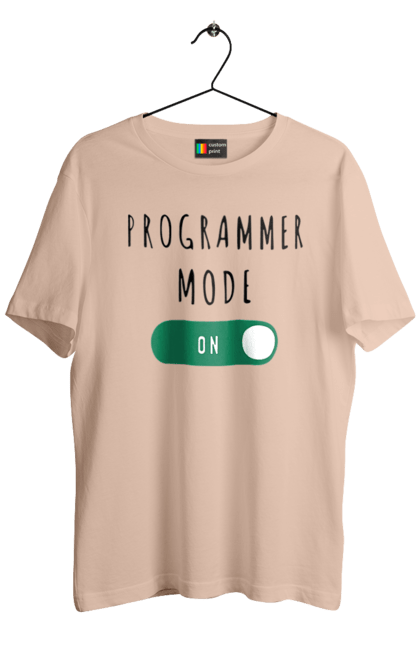 Футболка чоловіча з принтом "Режим програміста". Айті, айтішник, для айтішника, для програміста, подарунок айтішнику, подарунок програмісту, програміст, режим програміста, розробник. 2070702