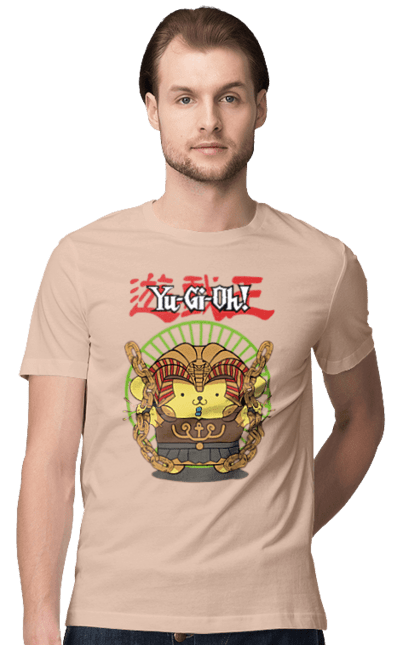 Men's t-shirt with prints Yu Gi Oh! Pompompurin. Brand, character, hello kitty, pompompurin, yu gi oh, yugio. 2070702