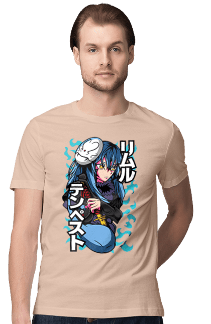 Men's t-shirt with prints Regarding Reincarnated to Slime Rimuru Tempest. Anime, manga, reincarnated to slim, reincarnated to slime, rimuru, rimuru tempest, short story, slime. 2070702