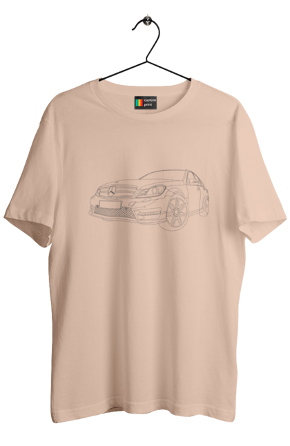 Men`s t-shirt with prints Auto mercedes. Auto, mercedes. 2070702