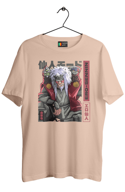 Men's t-shirt with prints Naruto Jiraiya. Anime, hokage, jiraiya, manga, naruto, shinobi, shonen. 2070702