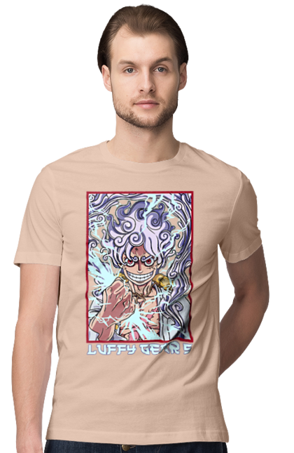 Men's t-shirt with prints One Piece Luffy. Anime, luffy, manga, monkey de luffy, one piece, pirates. 2070702