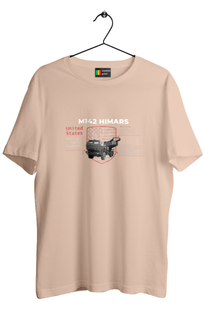 Men`s t-shirt with prints M142 HIMARS. Himars, industrious, m142 himars, weapon. 2070702