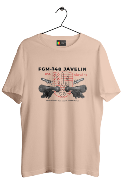 Men`s t-shirt with prints FGM 148 Javelin. Caesar, himars, javelin, nlaw, patriot, weapons, zaluzhny. 2070702