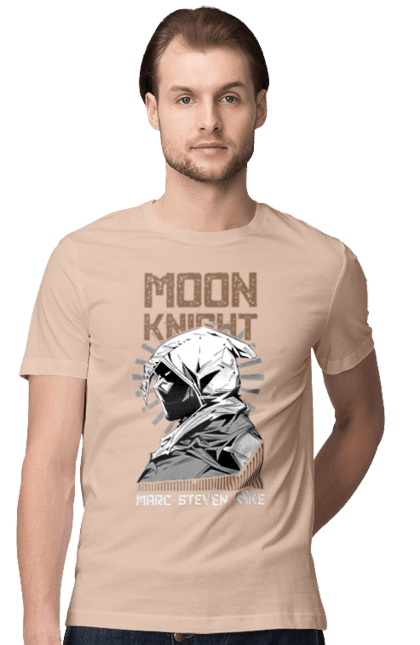 Men's t-shirt with prints Moon Knight. Marc spector, marvel, mcu, moon knight, series, steven grant, tv show. 2070702