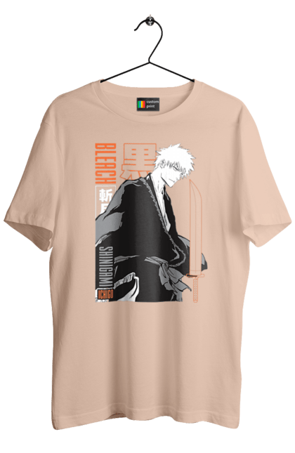 Men's t-shirt with prints Bleach Ichigo Kurosaki. Anime, bleach, ichigo, ichigo kurosaki, manga. 2070702