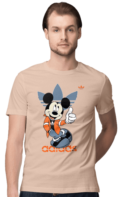 Men's t-shirt with prints Adidas Mickey Mouse. Adidas, cartoon, disney, mickey, mickey mouse. 2070702