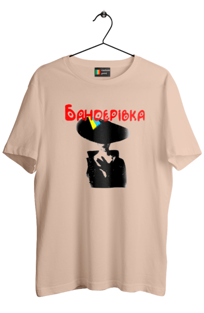 Футболка чоловіча з принтом "Бандерівка". Бандера, бандерівка, війна, військово повітряні війська, вірю в зсу, все, літак, ні війні, орки, слава україні, україна, українка. 2070702