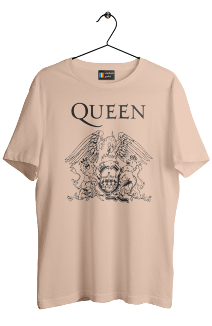 Футболка мужская с принтом Queen. Queen, глэм-рок, группа, квин, музыка, поп-рок, рок, хард-рок. 2070702