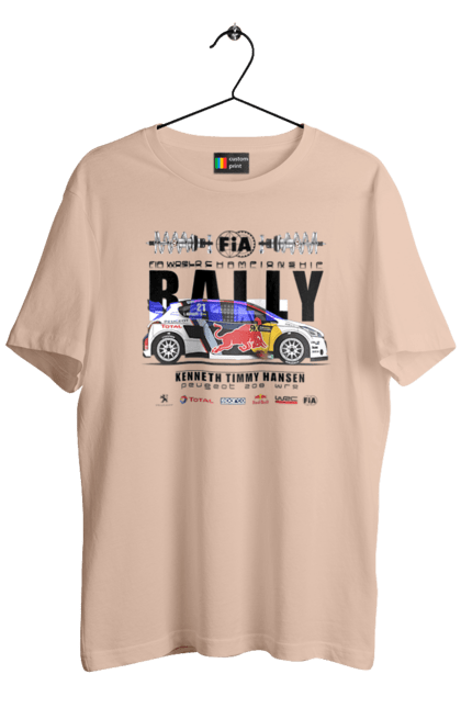 Men's t-shirt with prints Red Bull Rally. Auto, automobile, car, race, rally, rally, red bull, redbull, sport. 2070702