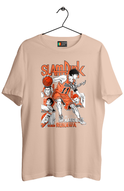 Men's t-shirt with prints Slam Dunk Kaede Rukawa. Anime, basketball, comedy, kaede rukawa, manga, school, shonen, slam dunk, sports anime. 2070702