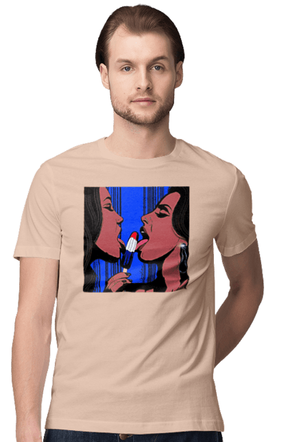 Футболка чоловіча з принтом "Дівчата Лижуть Морозиво". Лізатт, смоктати. 2070702