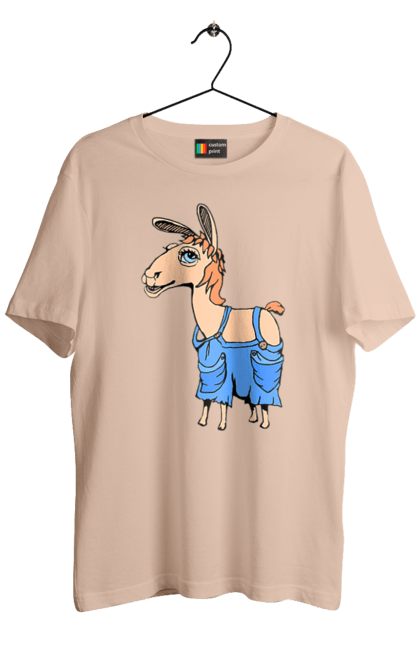 Футболка чоловіча з принтом "Лама В Комбінезоні". Комбінезон, лама. 2070702