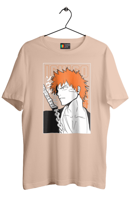 Men's t-shirt with prints Bleach Ichigo Kurosaki. Anime, bleach, ichigo, ichigo kurosaki, manga. 2070702