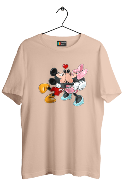 Футболка чоловіча з принтом "Міккі Маус та Мінні Маус". Mickey mouse, minnie mouse, дісней, міккі, міккі маус, мінні маус, мультфільм. 2070702