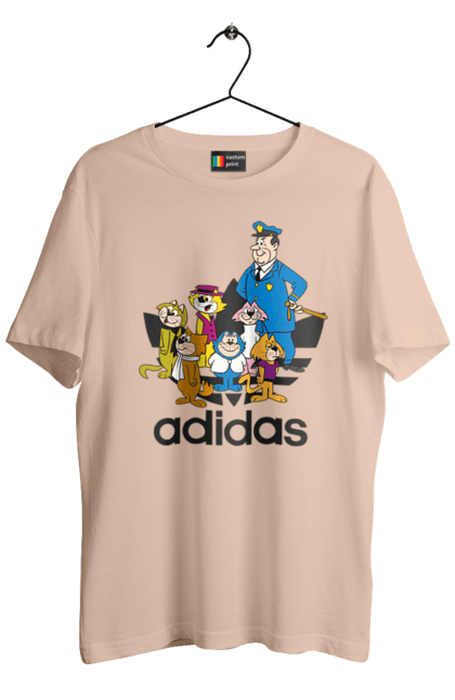 Футболка мужская с принтом Adidas Top Cat. Adidas, top cat, адидас, кот, коты, мульт, мультсериал. 2070702