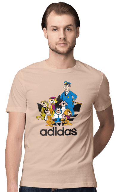 Футболка мужская с принтом Adidas Top Cat. Adidas, top cat, адидас, кот, коты, мульт, мультсериал. 2070702