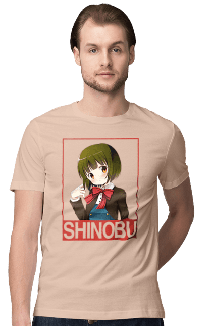 Men's t-shirt with prints Kiniro Mosaic Shinobu Omiya. Anime, gold mosaic, kiniro mosaic, kinmoza, manga, shinobu, shinobu omiya. 2070702