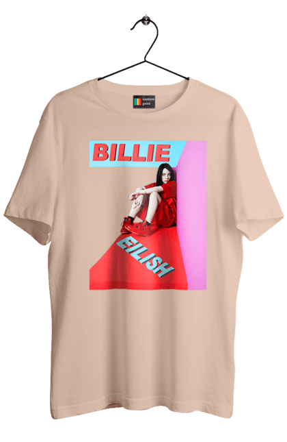 Футболка чоловіча з принтом "Біллі Айліш". Біллі айліш, логотип біллі айліш, принт біллі айліш, співачка біллі айліш. 2070702