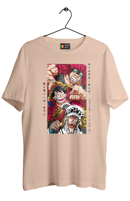 Men's t-shirt with prints One Piece Luffy. Anime, luffy, manga, monkey de luffy, one piece, pirates. 2070702