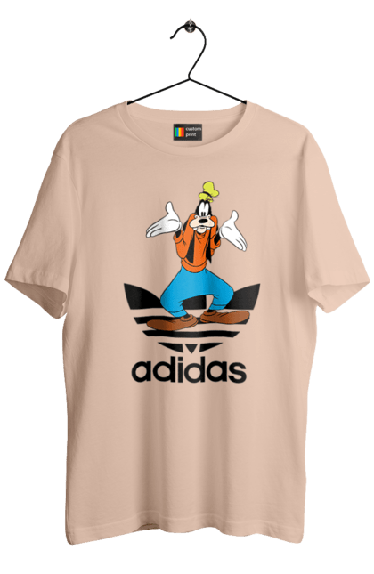 Футболка мужская с принтом Adidas Гуфи. Adidas, goofy, адидас, гуфи, мультсериал, мультфильм, пес, собака. 2070702