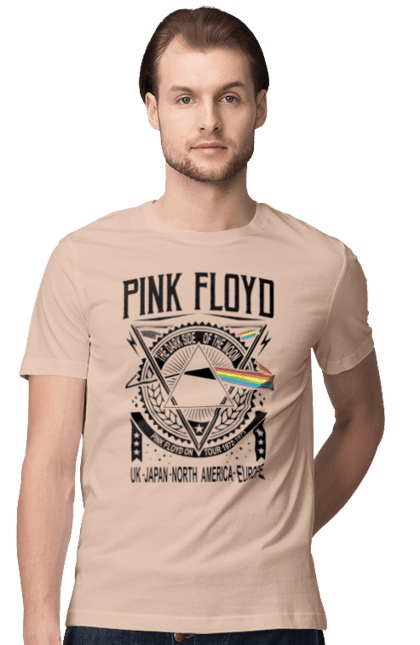 Футболка мужская с принтом Pink Floyd. Pink floyd, альбом, музыка, пинк флойд, рок, рок-группа. 2070702