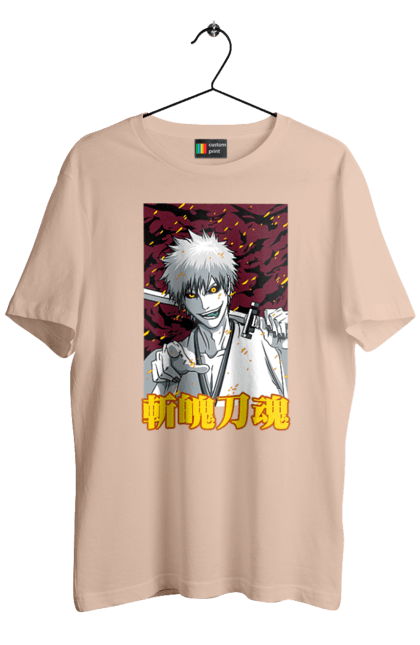 Men's t-shirt with prints Bleach Ichigo Kurosaki. Anime, bleach, ichigo, ichigo kurosaki, manga. 2070702