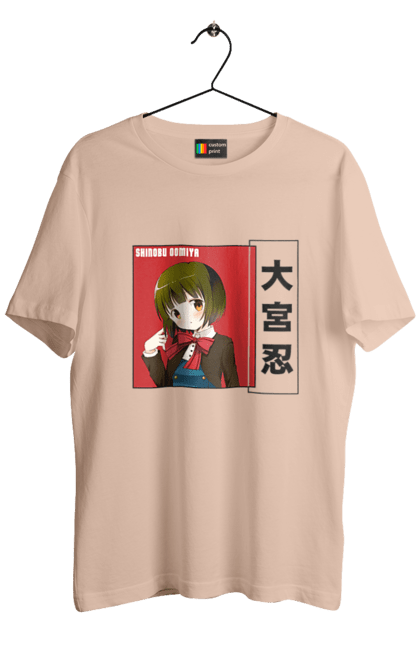 Men's t-shirt with prints Kiniro Mosaic Shinobu Omiya. Anime, gold mosaic, kiniro mosaic, kinmoza, manga, shinobu, shinobu omiya. 2070702