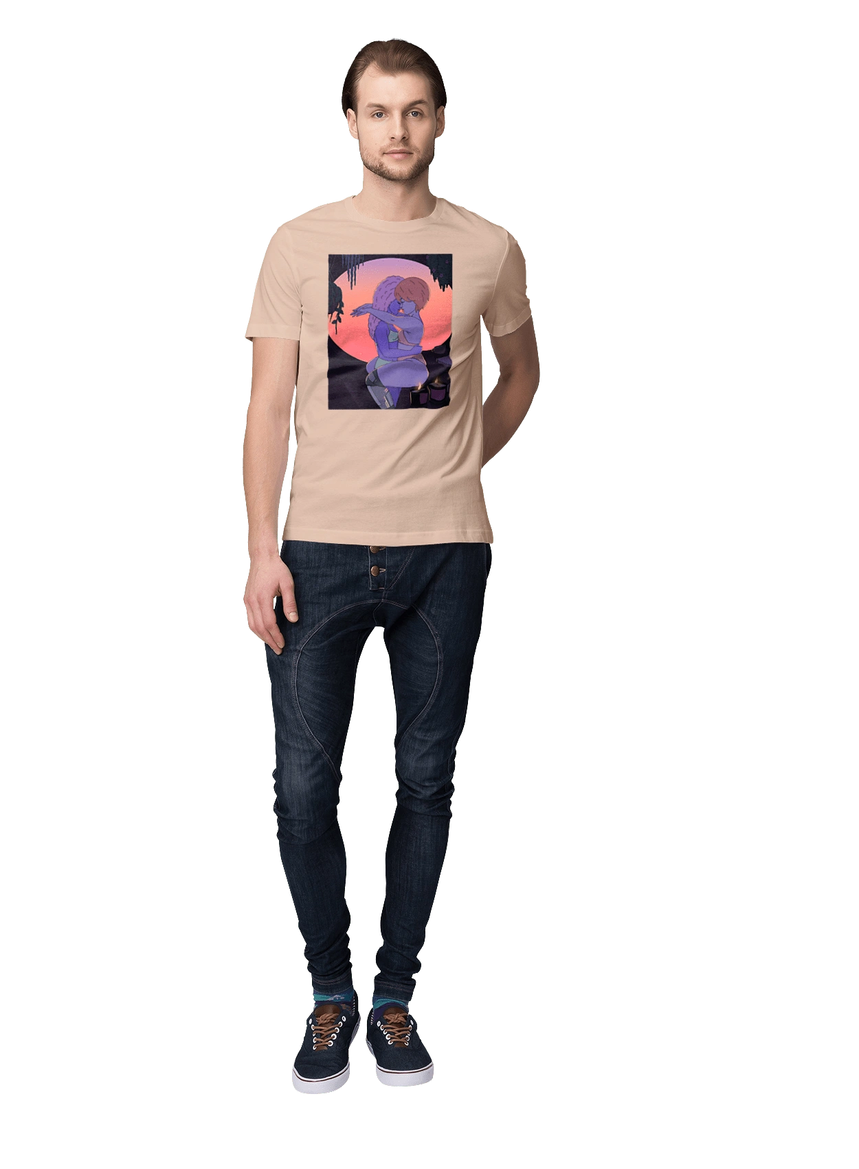 Purple Girls Hugging