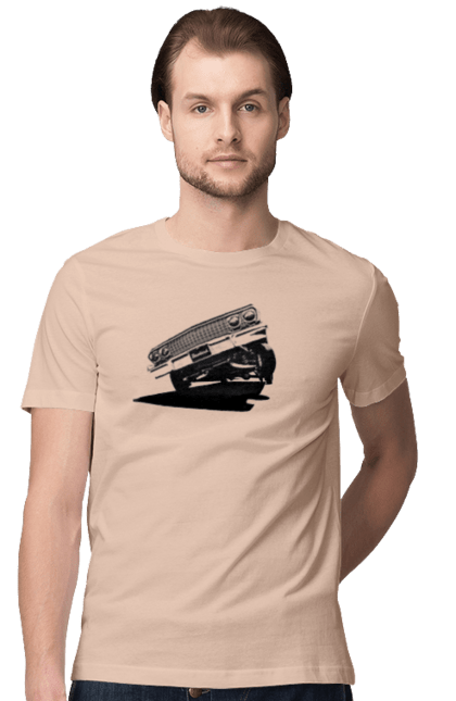 Men`s t-shirt with prints Car. Car, chevrolet, classic, impala, lowrider. 2070702