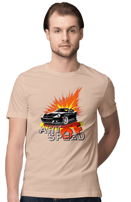 Men`s t-shirt with prints Speed. Auto, auto, car, race, speed. 2070702