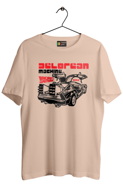 Men's t-shirt with prints Time machine DeLorean. Back to the future, delorean, movie, time machine. 2070702