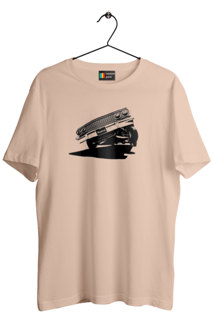 Men`s t-shirt with prints Car. Car, chevrolet, classic, impala, lowrider. 2070702