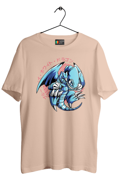 Men's t-shirt with prints Yu Gi Oh! Blue Eyes Toon Dragon. Anime, blue-eyes toon dragon, cards, dragon, game, manga, yu gi oh. 2070702