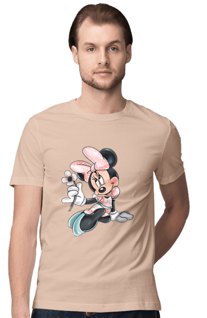 Футболка мужская с принтом Минни Маус. Mickey mouse, minnie mouse, дисней, микки, микки маус, минни маус, мультфильм. 2070702