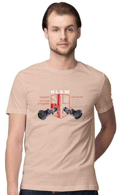 Футболка чоловіча з принтом "NLAW". Caesar, himars, nlaw, patriot, weapon, zaluzhny. 2070702