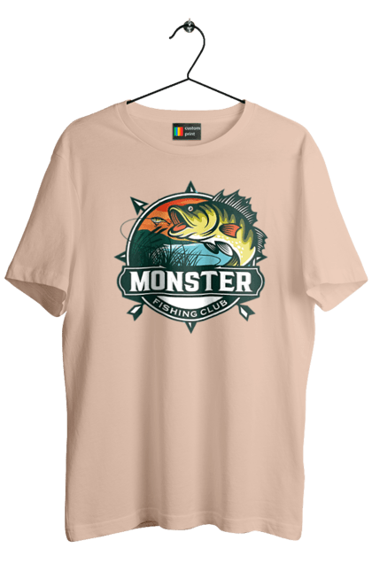 Футболка чоловіча з принтом "Рибальський клуб". Відпочинок, рибак, рибальський клуб, хоббі. 2070702