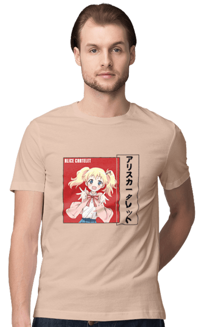 Men's t-shirt with prints Kiniro Mosaic Alice Cartelet. Alice, alice cartelet, anime, gold mosaic, kiniro mosaic, kinmoza, manga. 2070702