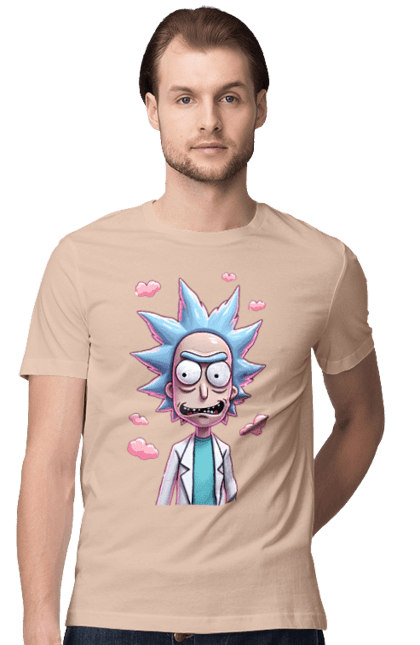 Футболка чоловіча з принтом "Рік та Морті". Rick and morty, мультфільм, наукова фантастика, пригоди, рік, рік і морті, трагікомедія, чорний гумор. 2070702