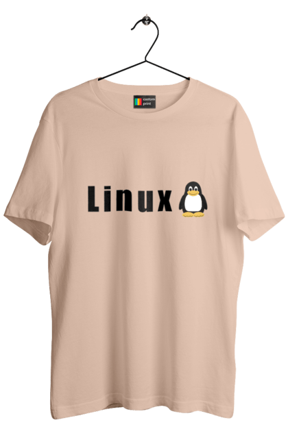 Футболка чоловіча з принтом "Linux". Linux, адміністратор, айті, айтішник, безкоштовна, безкоштовно, вільна, доступність, комерційна, незалежність, операційна система, ос, пінгвін, програміст, програмне забезпечення, свобода, сервер, сисадмін, система, системний адміністратор, софт, текст, чорний. 2070702