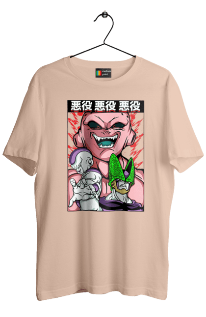 Men's t-shirt with prints Dragon Ball Majin Buu. Anime, antagonist, dragon ball, majin buu, manga, tv series. 2070702